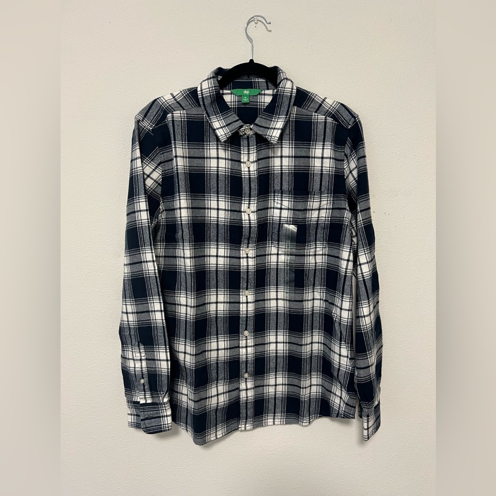Dip Mens Rustic Blue Plaid Flannel